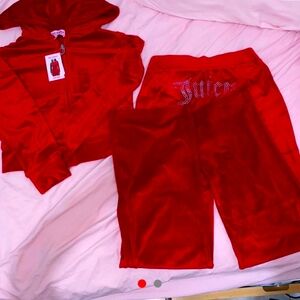Juicy couture COCO RED velour tracksuit